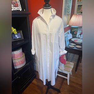 Anthropologie Maeve white Shirtdress, Size Small, NWOT